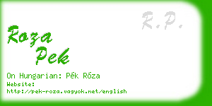 roza pek business card