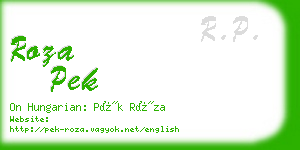 roza pek business card